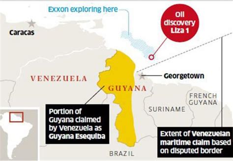 Guyana And Venezuela In Bitter Border Dispute After Oil Discovery The