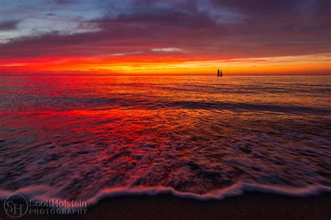 Beach Sunset In Venice Florida Scott Holstein Photography