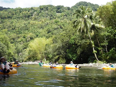 River Tubing Layou River Dominica Caribbean Islands Tubing River