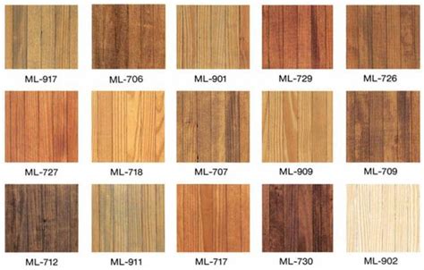 The Different Colors Of Wood Are Shown In This Chart And Each Color Is