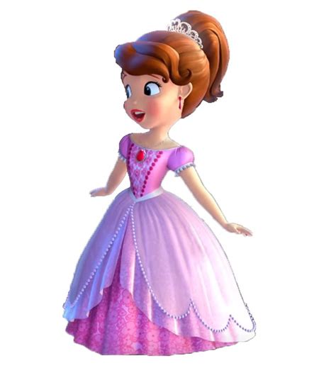 The Princess In Her Pink And Purple Dress Is Standing With Her Hands On