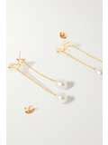 ANISSA KERMICHE Wuthering Heights 14 Karat Gold Pearl Earrings NET A