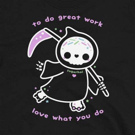 Cute Grim Reaper Shirts Pastel Goth Kawaii Death With Scythe Etsy