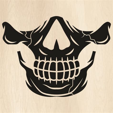 Face Mask Svg Creepy Mask Svg Mouth Skull Dxf Png Eps The Best Porn Website