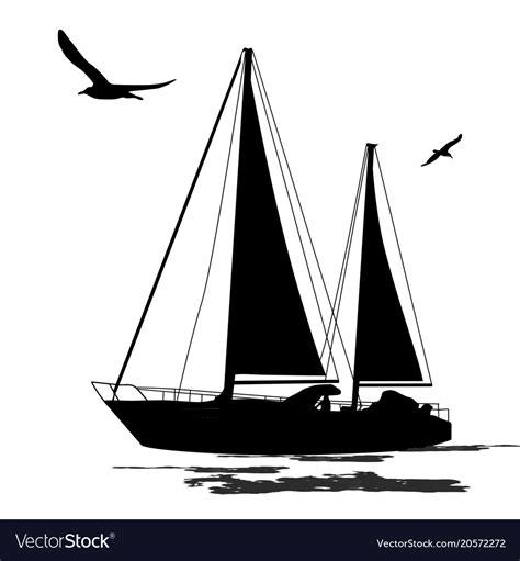 Sailboat Silhouette Vector Free
