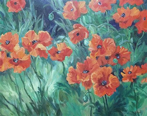 Daily Painters Of Colorado Wild Poppies Contemporary Poppy Painting