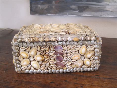 Vintage Seashell Box Sea Shells Jewelry Box T By Sprucedroost