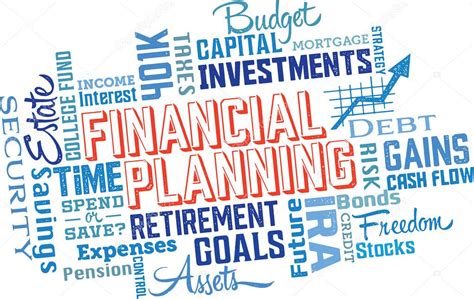 Financial Planning Retirement Word Cloud Collage Stock Vector Image By