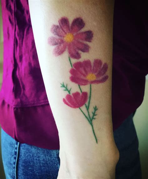 Cool October Birth Flower Cosmos Tattoo Ideas Dodiaries