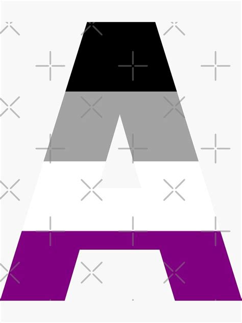 Letter A Asexual Flag Sticker By 7mindesigns Redbubble