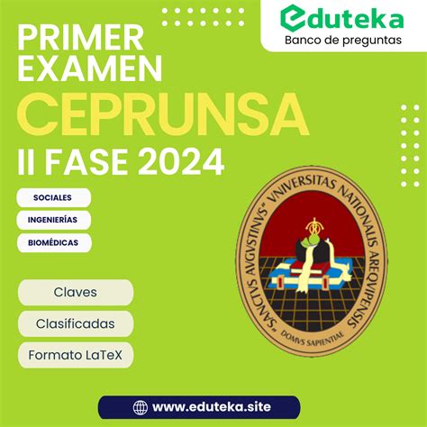 PRIMER EXAMEN CEPRUNSA II FASE 2024 PDF Eduteka