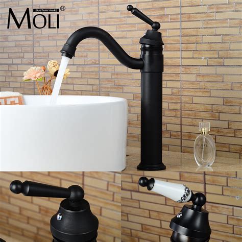 The materials that you can find them in range from stainless steel to brass and from gold to oil brushed bronze that give startling finish to the bathrooms. Vintage Style Oil rubbed Bronze black bathroom sink ...