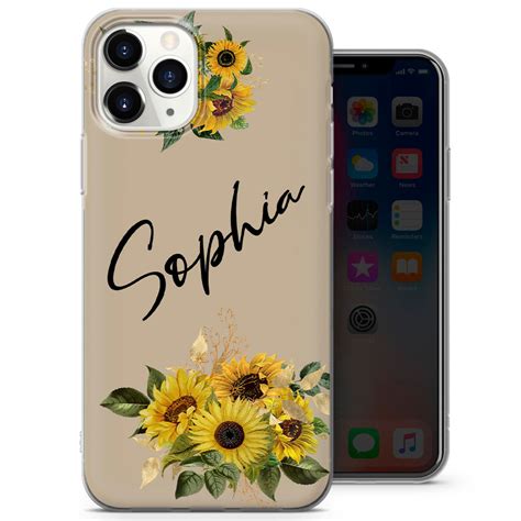 Personalised Sunflower Phone Case Cover Fits For Galaxy A51 Etsy