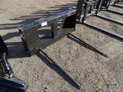 New Double Tine Bale Spear To Fit Skid Steer Loader Roller Auctions
