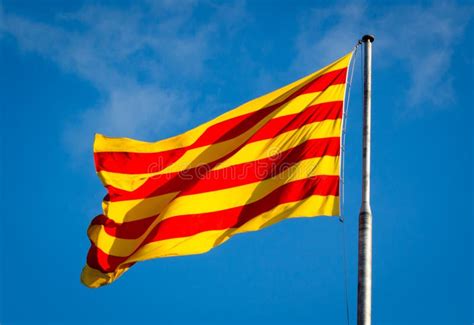 Senyera Official Flag Of Catalonia Stock Image Image Of Sardinia