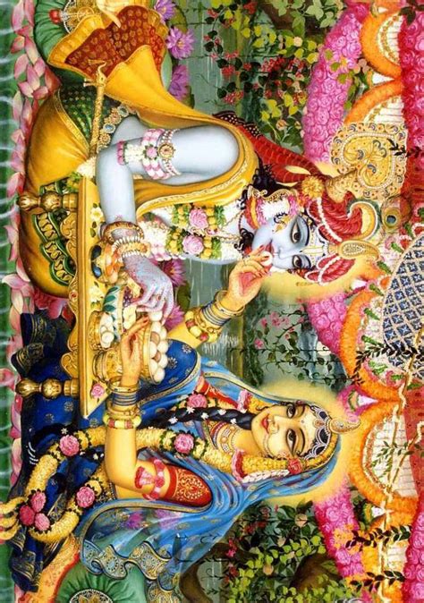Image Radha Krishna Bhojan Lila On Yamuna 698x993 Download Hd