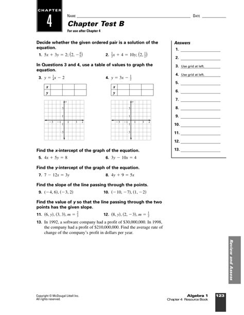 37 Algebra 1 Chapter 6 Test Answer Key Sorrellcuillin