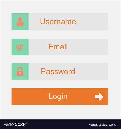 Login Interface Username And Password Royalty Free Vector