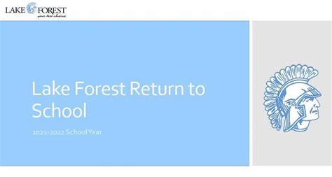 Return To School 2021 2022 School Year Lake Forest School District