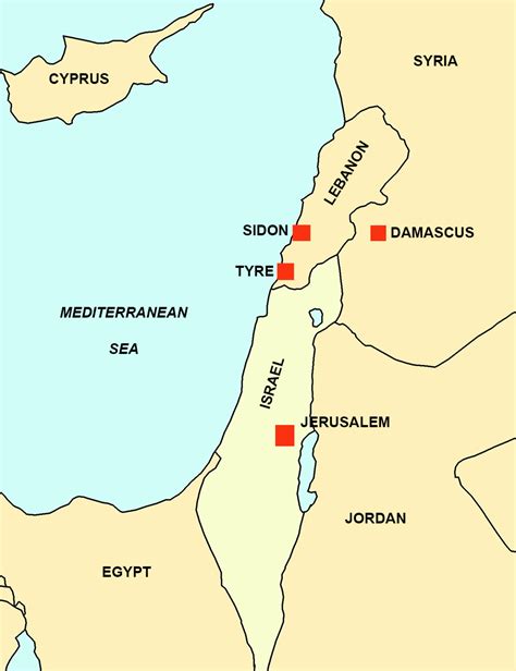 Ancient Tyre Map
