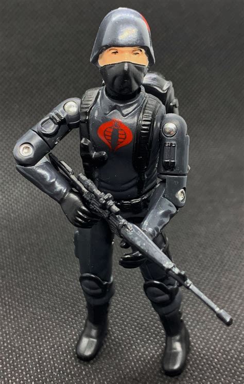 Action Figures Gi Joe Black Major Custom Cobra Soldiers Black With Red