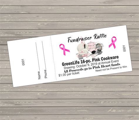 Custom Printed Numbered Raffle Tickets With Perforated Stub For