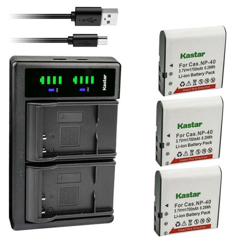 kastar 3 pack battery and ltd2 usb charger replacement for agfa ap