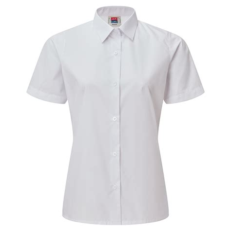 Girls White Short Sleeve School Shirts 2pk Victoria 2 Schoolwear