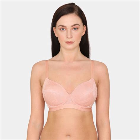 Zivame Padded Non Wired 34th Coverage T Shirt Bra Rose Tan Buy Zivame Padded Non Wired 34th