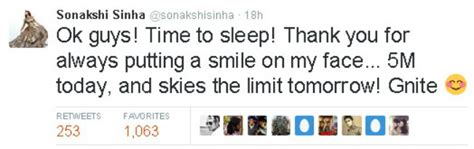 Sonakshi Sinha Celebrates 5 Million Followers On Twitter With Selfie