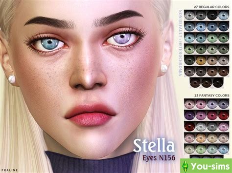 Скачать Коллекция линз Heterochromia от Pralinesims к Sims 4 You Sims
