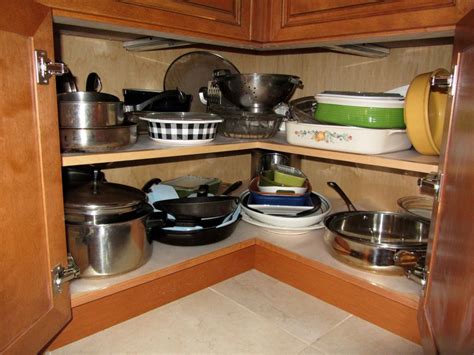 Lower Corner Kitchen Cabinet Organization Ideas