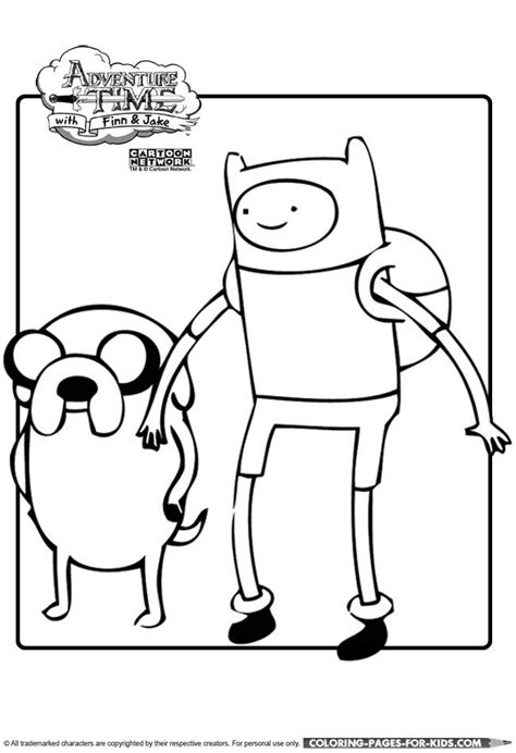 Adventure Time Printable Coloring Page For Kids Finn And Jake