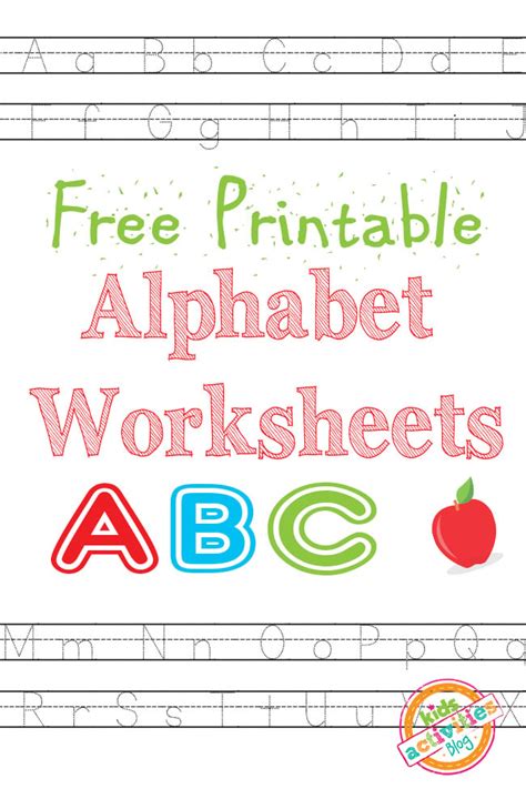 Free Printable Alphabet Worksheet
