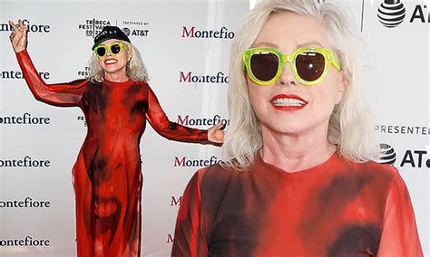 Debbie Harry 75 Rocks A Blood Red Dress For A Tribeca Film Festival