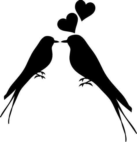 Two Birds Silhouette At Getdrawings Free Download