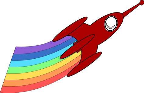 Rainbow Rocket Openclipart
