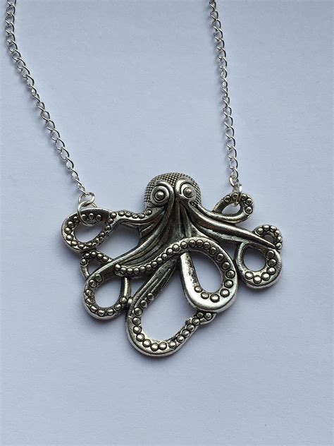 Octopus Necklace Etsy