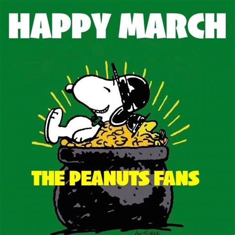 Snoopy With Pot Of Gold Happy March Pictures Photos And Images For