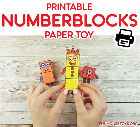 Printable Numberblocks Paper Toy Paper Toys Paper Toys Template