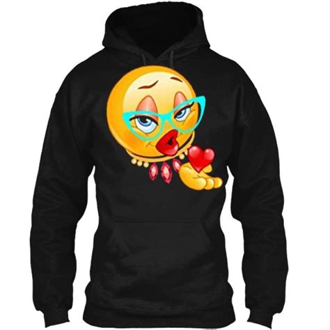 Lady Bling Face Emoji Costume Smiley Funny Emoticon Pullover Hoodie 8