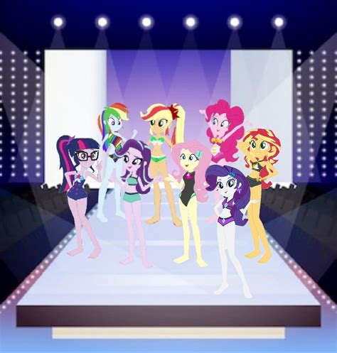 Equestria Girls Swimsuit Fashion Show Request By Theemperorofhonor On