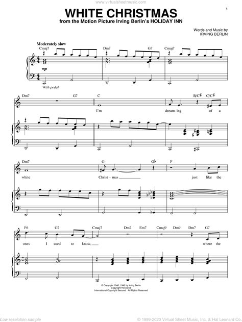 Free Printable Piano Sheet Music For White Christmas Printable Templates