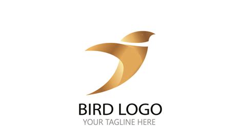 Golden Bird Logo Design For All Company Templatemonster