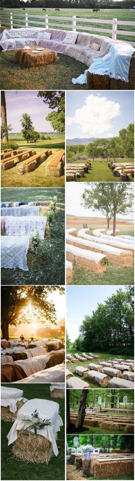 Many Different Pictures Of Hay Bales And Trees