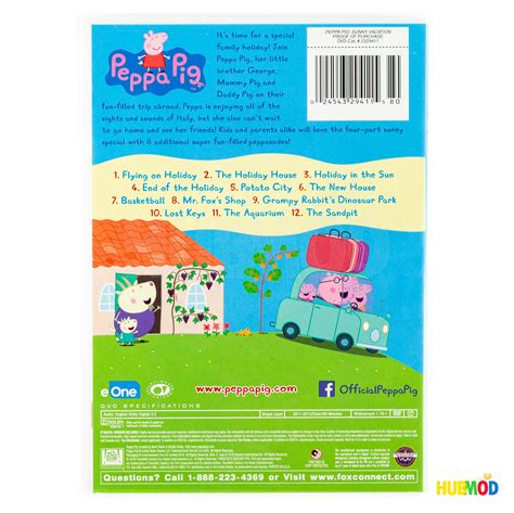 Peppa Pig Sunny Vacation Dvd Includes 4 Part Special 8 Fun Packed