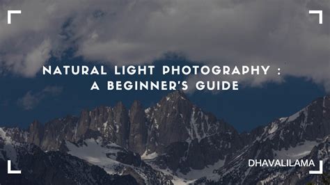 Natural Light Photography A Beginners Guide