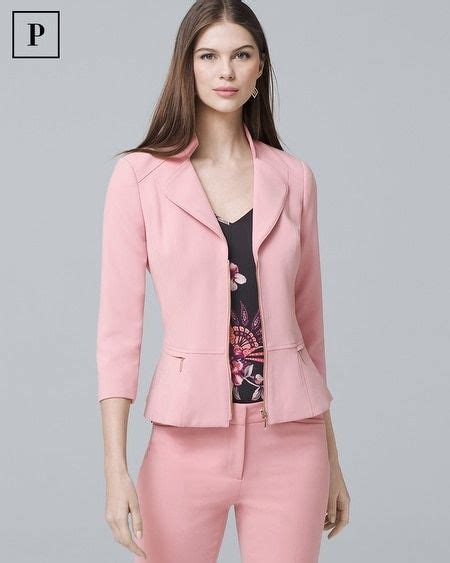 Petite Peplum Suiting Jacket Business Attire Women Suiting Jackets