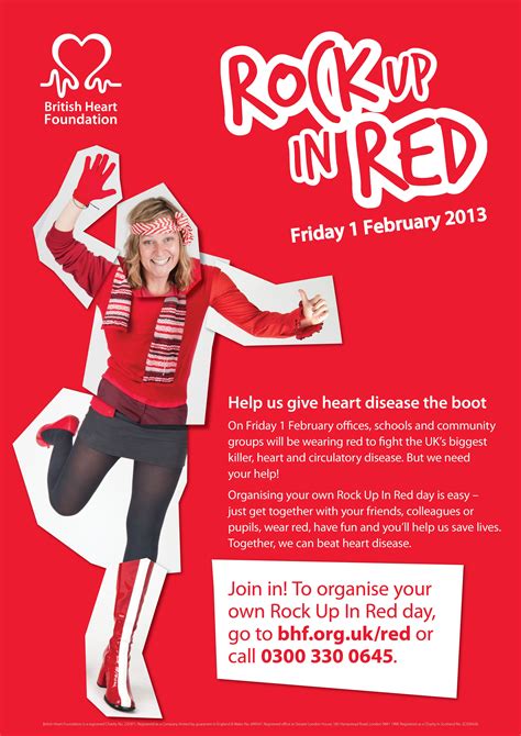 Rock Up In Red Event Naming Design And Comms For The British Heart Foundation Fundraising