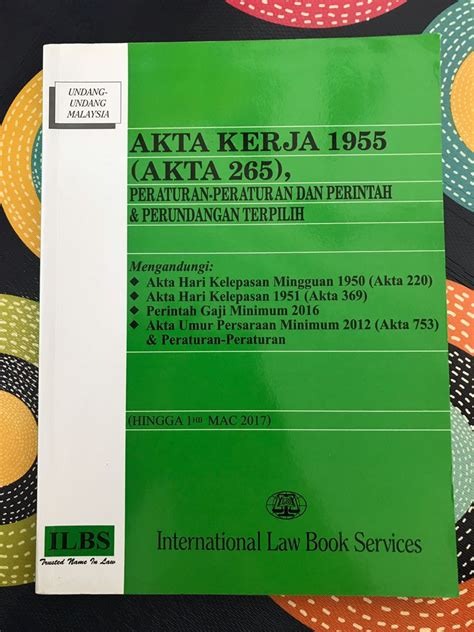 Nama dan permulaan kuat kuasa. Akta Kerja 1955 Akta 265 Bahasa Melayu